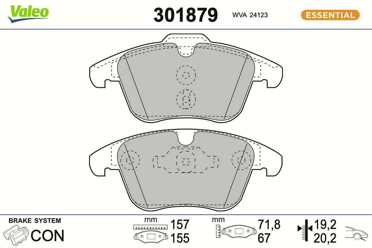 VALEO 301879 Brake pad set, disc brake