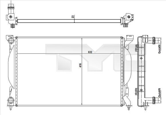 TYC 702-0012-R Radiator, engine cooling