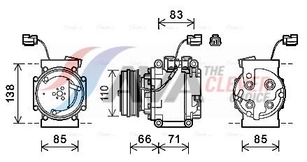AVA CLEVER CHOICE HDAK260 Compressor, air conditioning