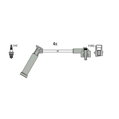 HÜCO 134124 Ignition cable kit