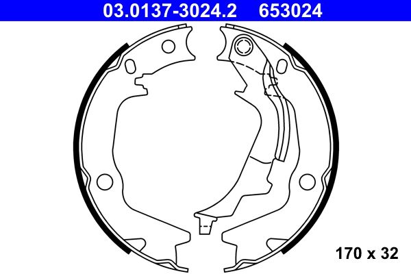 Brake Shoe Set, parking brake