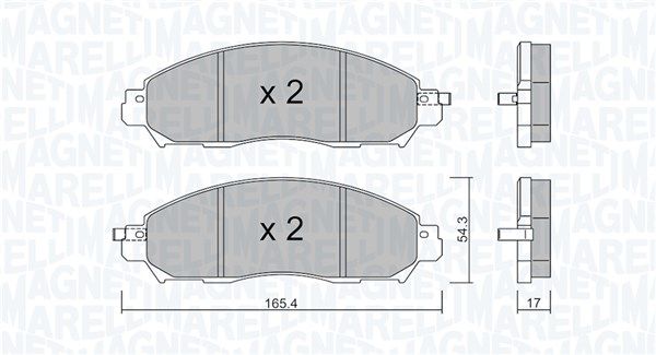 MAGNETI MARELLI 363916061335 Brake pad set, disc brake