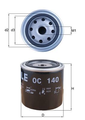 KNECHT OC 140 Oil filter
