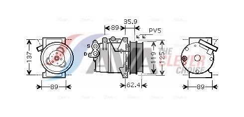 AVA CLEVER CHOICE FDK433 Compressor, air conditioning