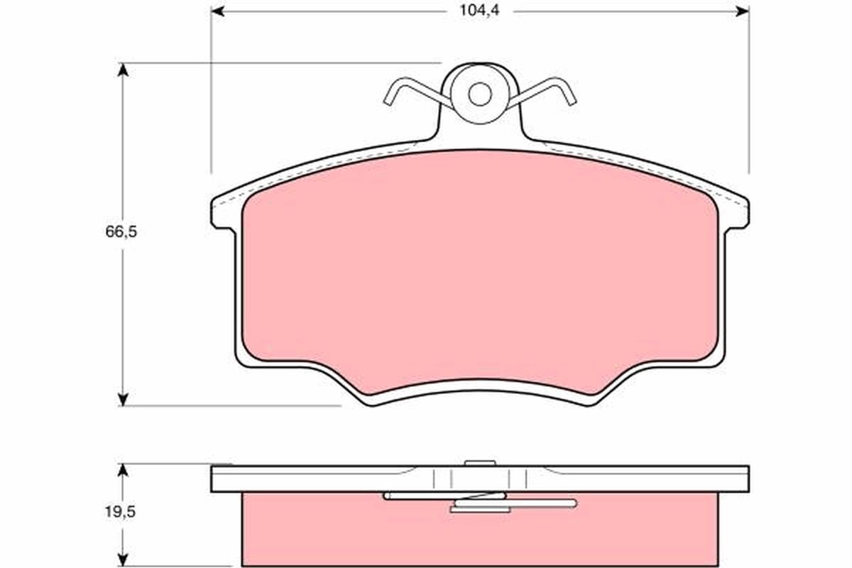 TRW GDB628 Brake pad set, disc brake