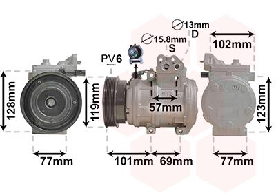 VAN WEZEL 8300K146 Compressor, air conditioning