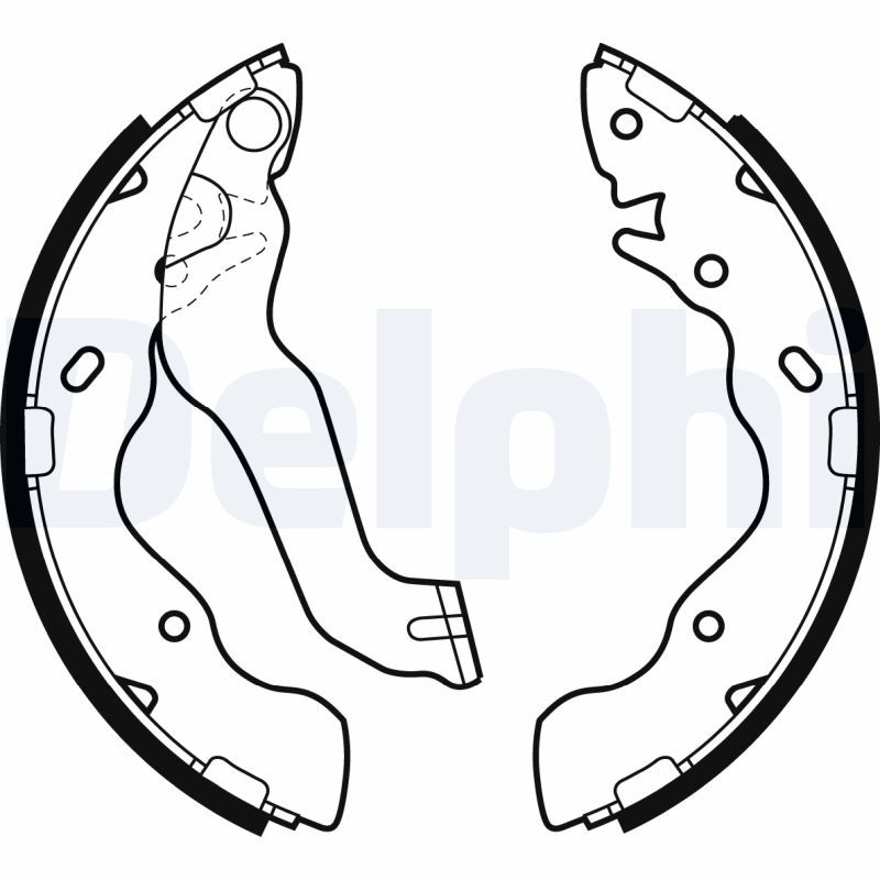 DELPHI LS1953 Brake shoe set
