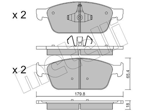 METELLI 22-0989-0 Brake pad set, disc brake