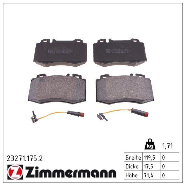 ZIMMERMANN 23271.175.2 Brake pad set, disc brake