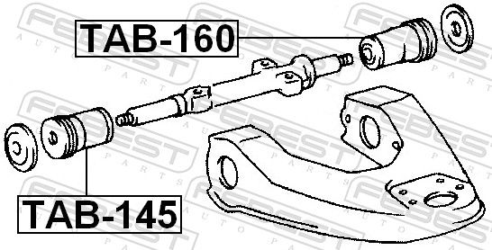 Mounting, control/trailing arm-1