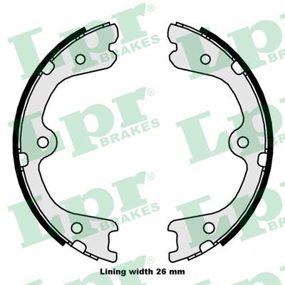 LPR 09880 Brake shoe set, parking brake