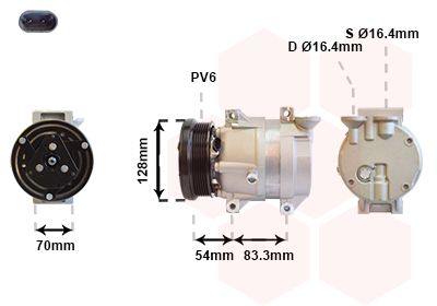 VAN WEZEL 8100K071 Compressor, air conditioning