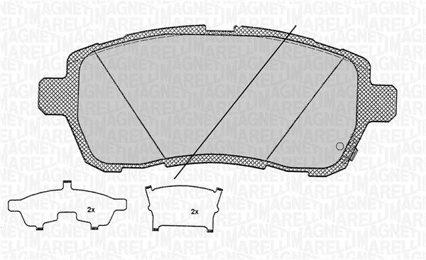 MAGNETI MARELLI 363916060684 Brake pad set, disc brake