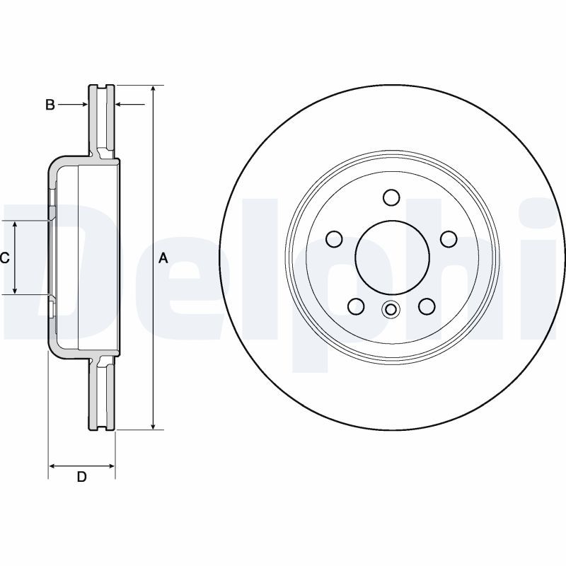 DELPHI BG9130C Brake disc
