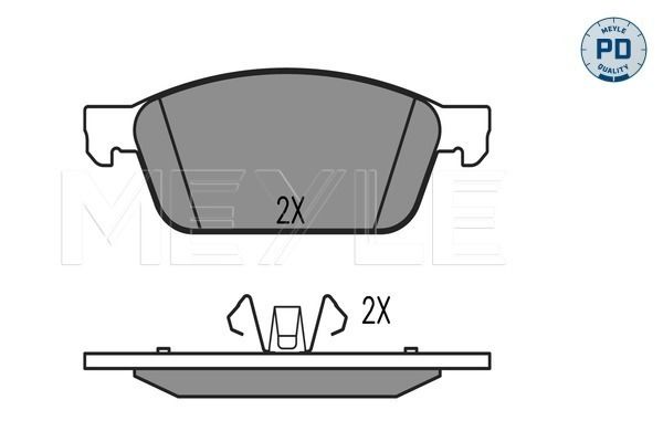 MEYLE 025 257 3618/PD Brake pad set, disc brake