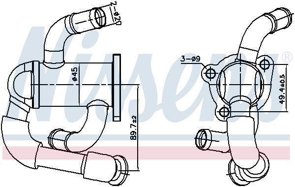 NISSENS 989433 Cooler, exhaust gas recirculation