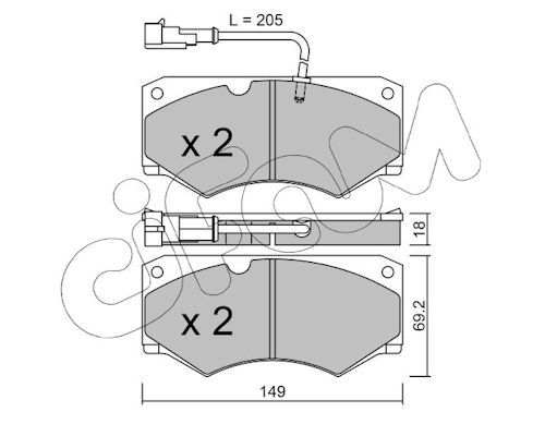 CIFAM 822-014-7 Brake pad set, disc brake