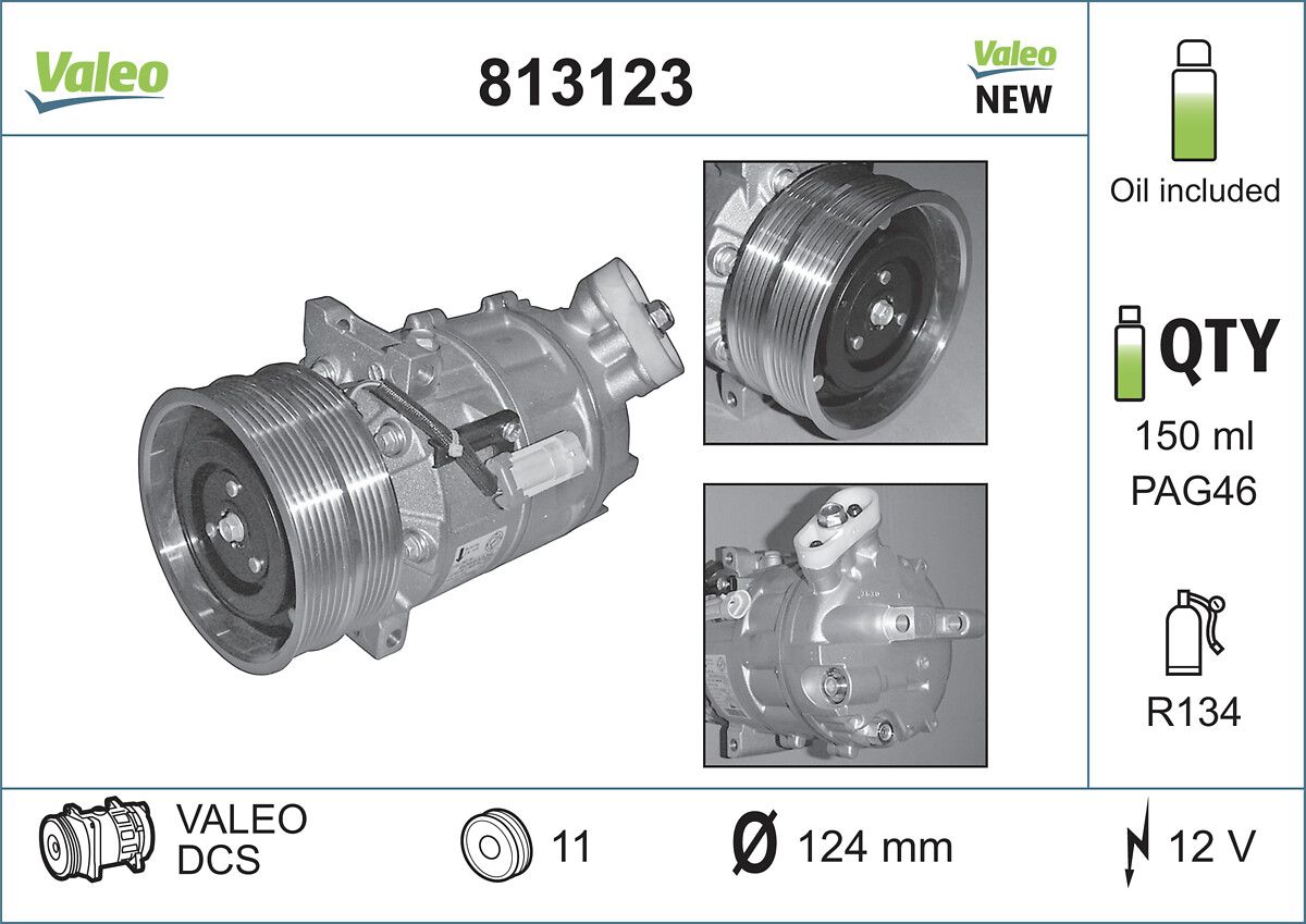 VALEO 813123 Compressor, air conditioning