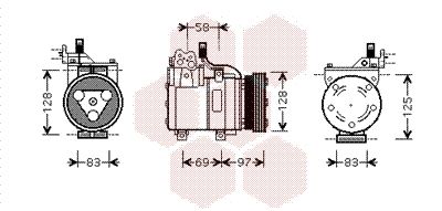 VAN WEZEL 8200K093 Compressor, air conditioning