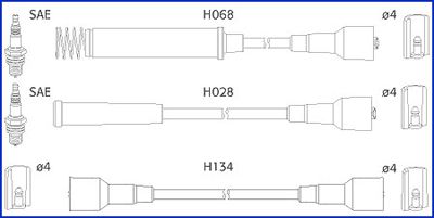 HÜCO 134203 Ignition cable kit