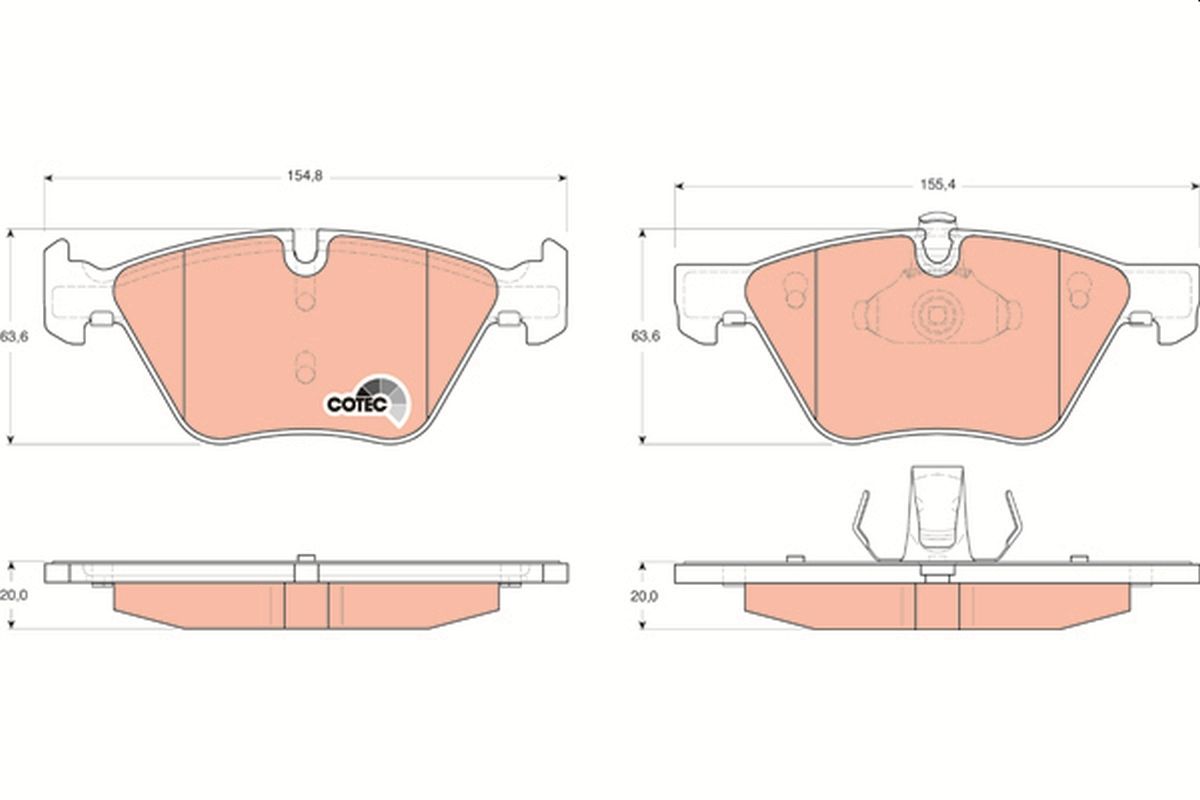 TRW GDB1559 Brake pad set, disc brake