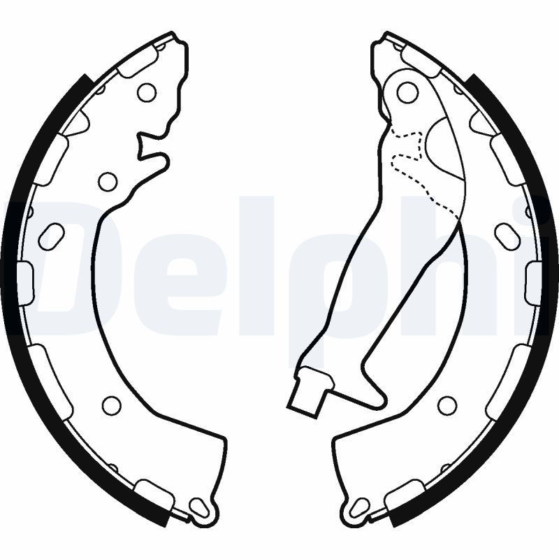 DELPHI LS2010 Brake shoe set