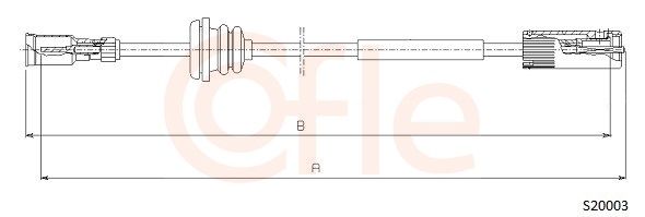 COFLE S20003 Speedometer cable