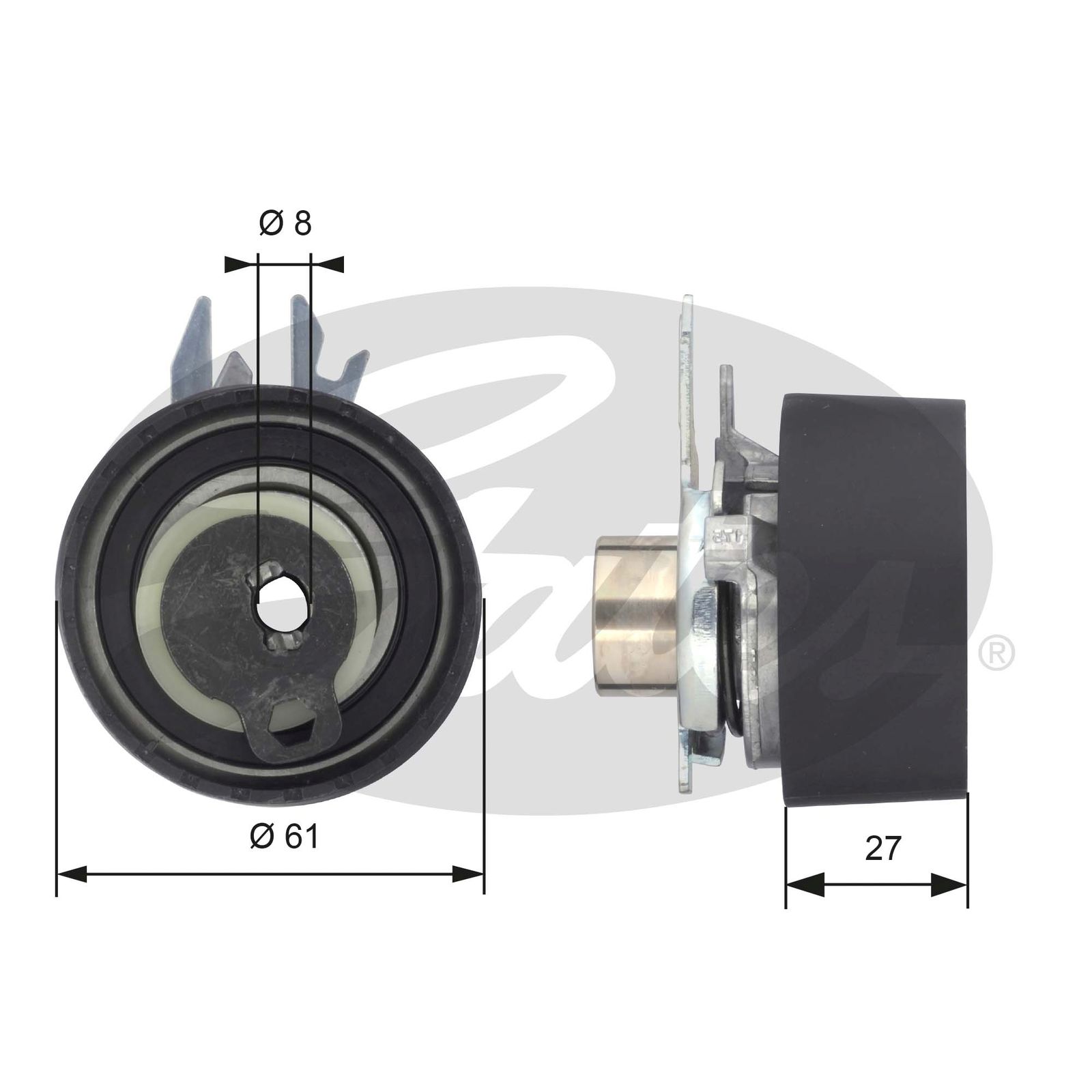 GATES T43090 Tensioner pulley, timing belt