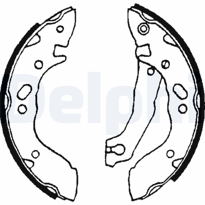 DELPHI LS1609 Brake shoe set
