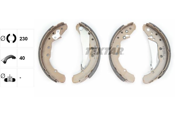 TEXTAR 91044400 Brake shoe set