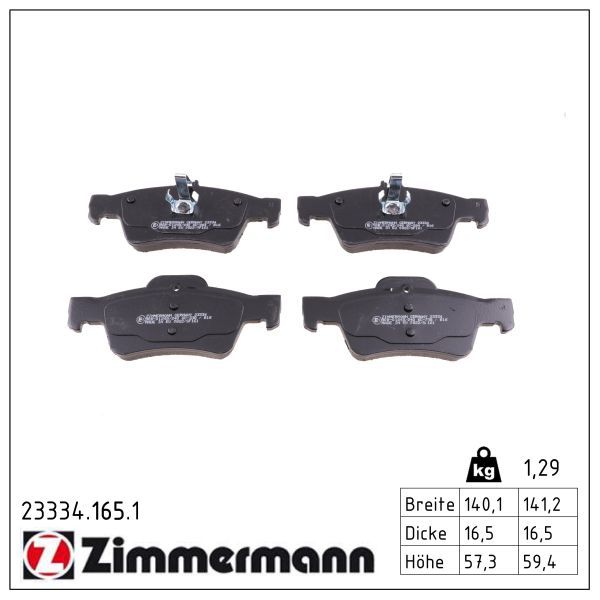 ZIMMERMANN 23334.165.1 Brake pad set, disc brake