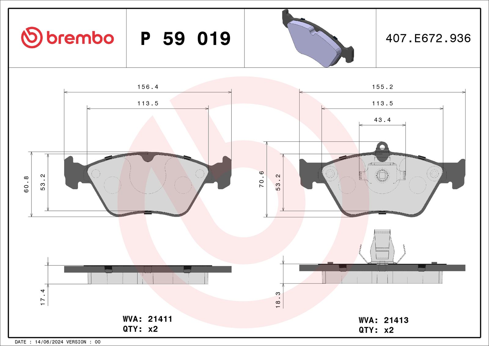 Brake Pad Set, disc brake-1