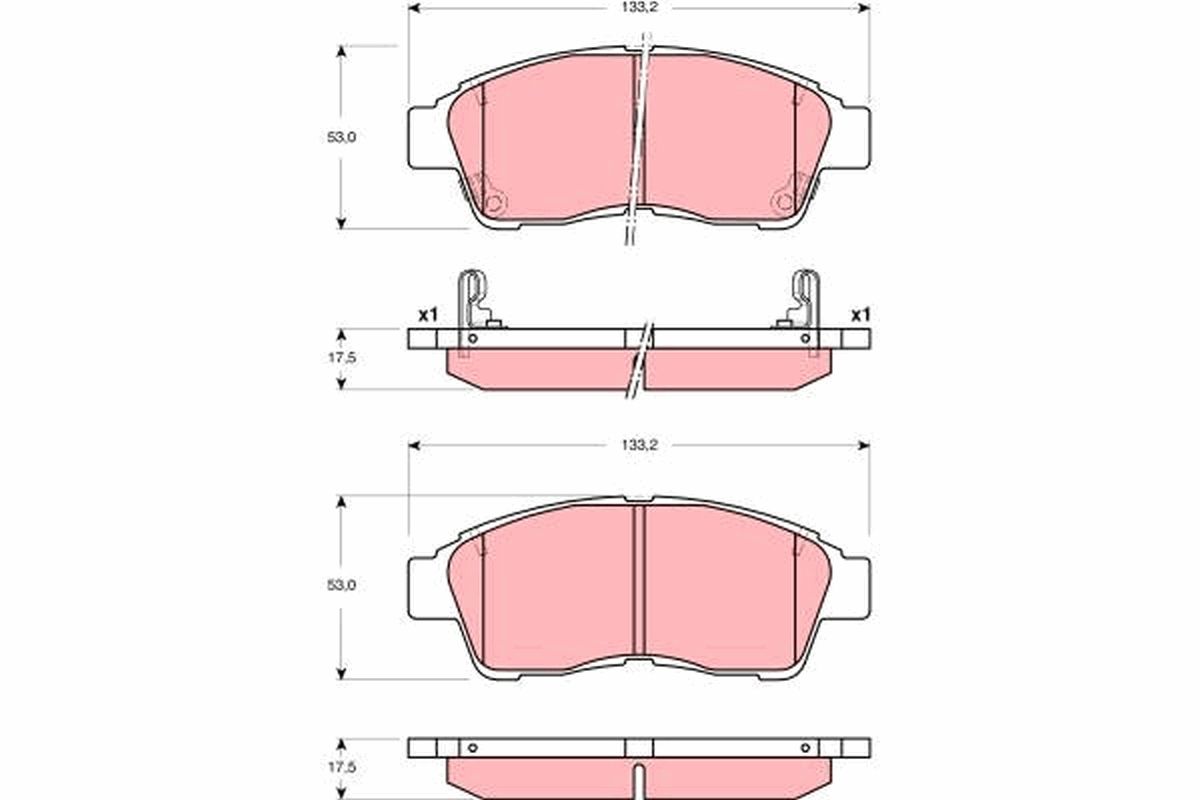 TRW GDB3300 Brake pad set, disc brake