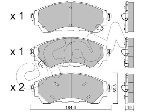 CIFAM 822-1343-0 Brake pad set, disc brake