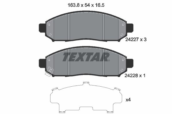 TEXTAR 2422701 Brake pad set, disc brake