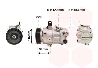 VAN WEZEL 8301K711 Compressor, air conditioning