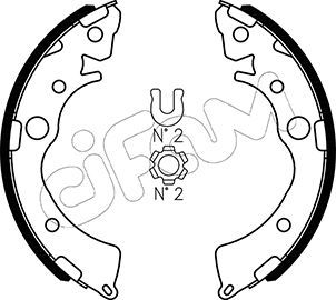 CIFAM 153-155 Brake shoe set