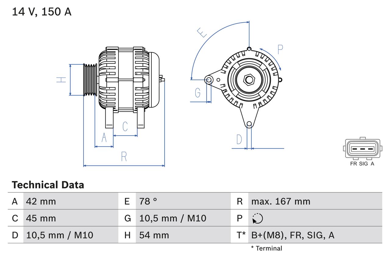 BOSCH 0 986 049 071 Alternator