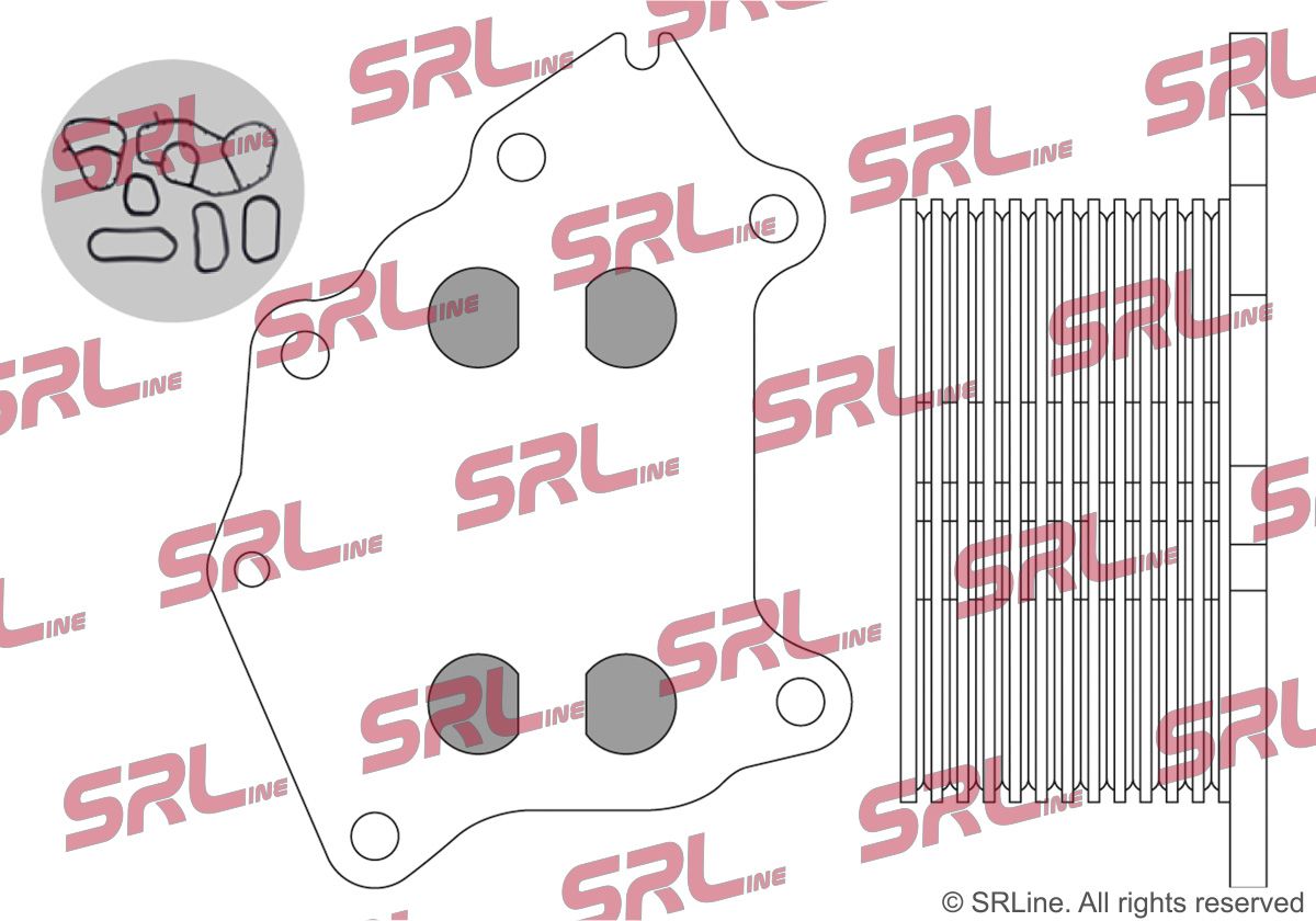 SRLINE 5102L8-2 Oil cooler, engine oil