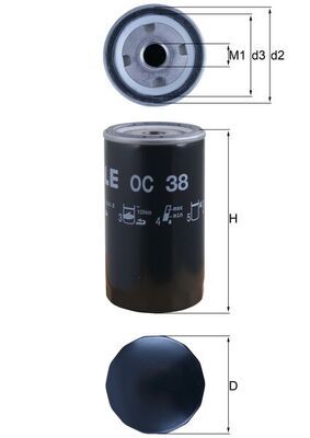 KNECHT OC 38 Oil filter
