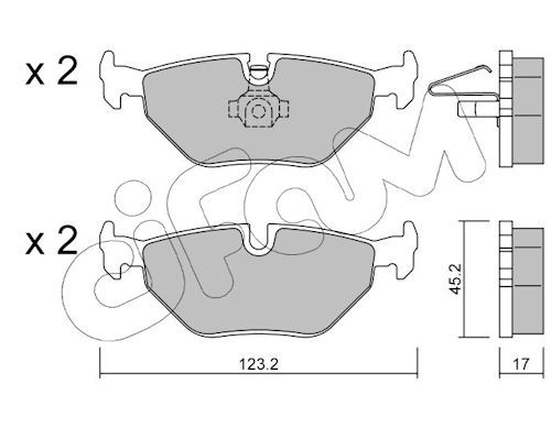 CIFAM 822-261-0 Brake pad set, disc brake