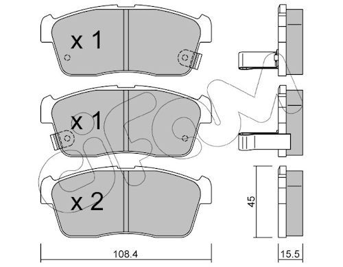 CIFAM 822-415-0 Brake pad set, disc brake