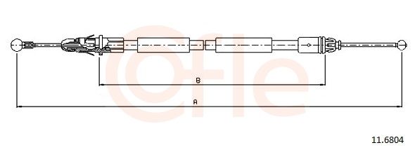COFLE 11.6804 Cable pull, parking brake