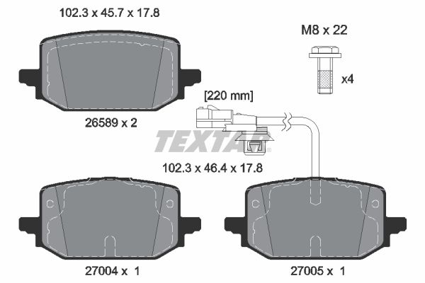 TEXTAR 2658902 Brake pad set, disc brake
