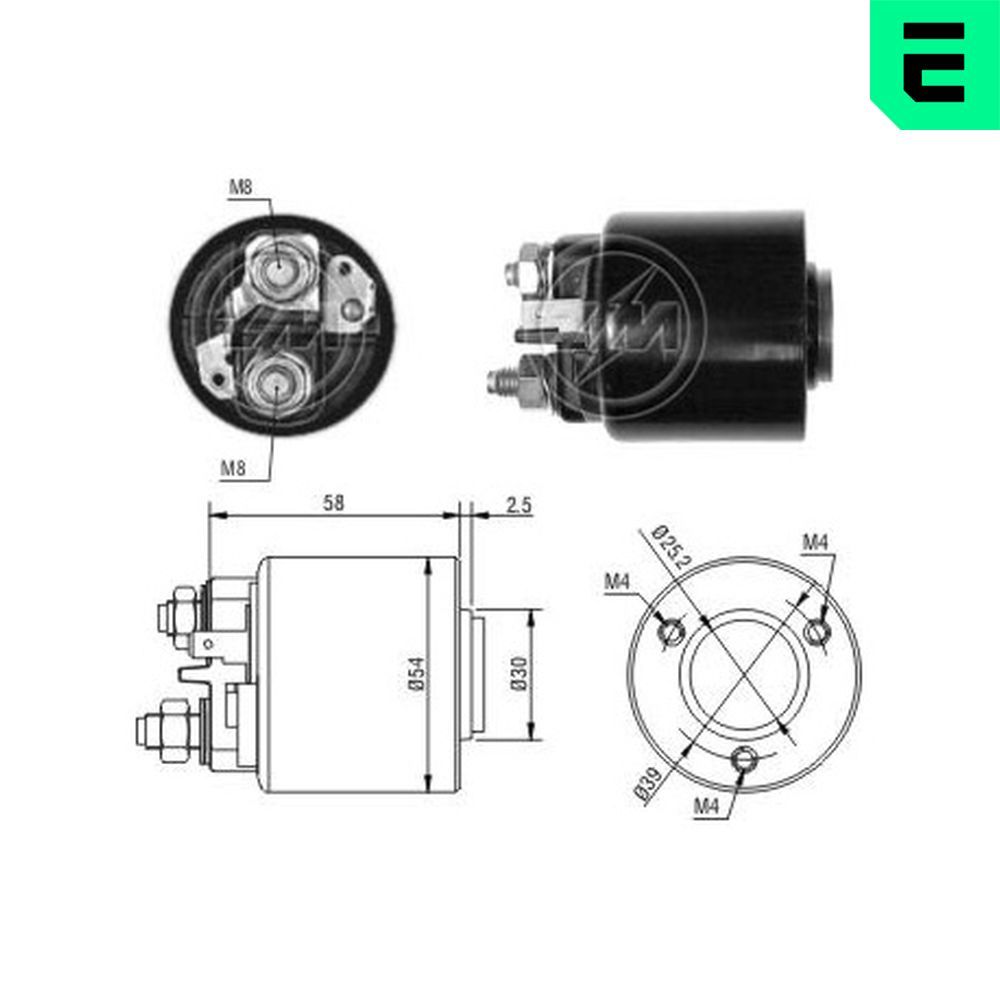 ERA ZM491 Solenoid switch, starter