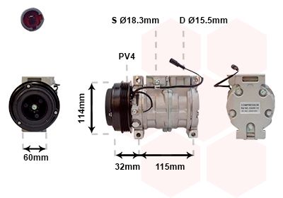 VAN WEZEL 5200K110 Compressor, air conditioning