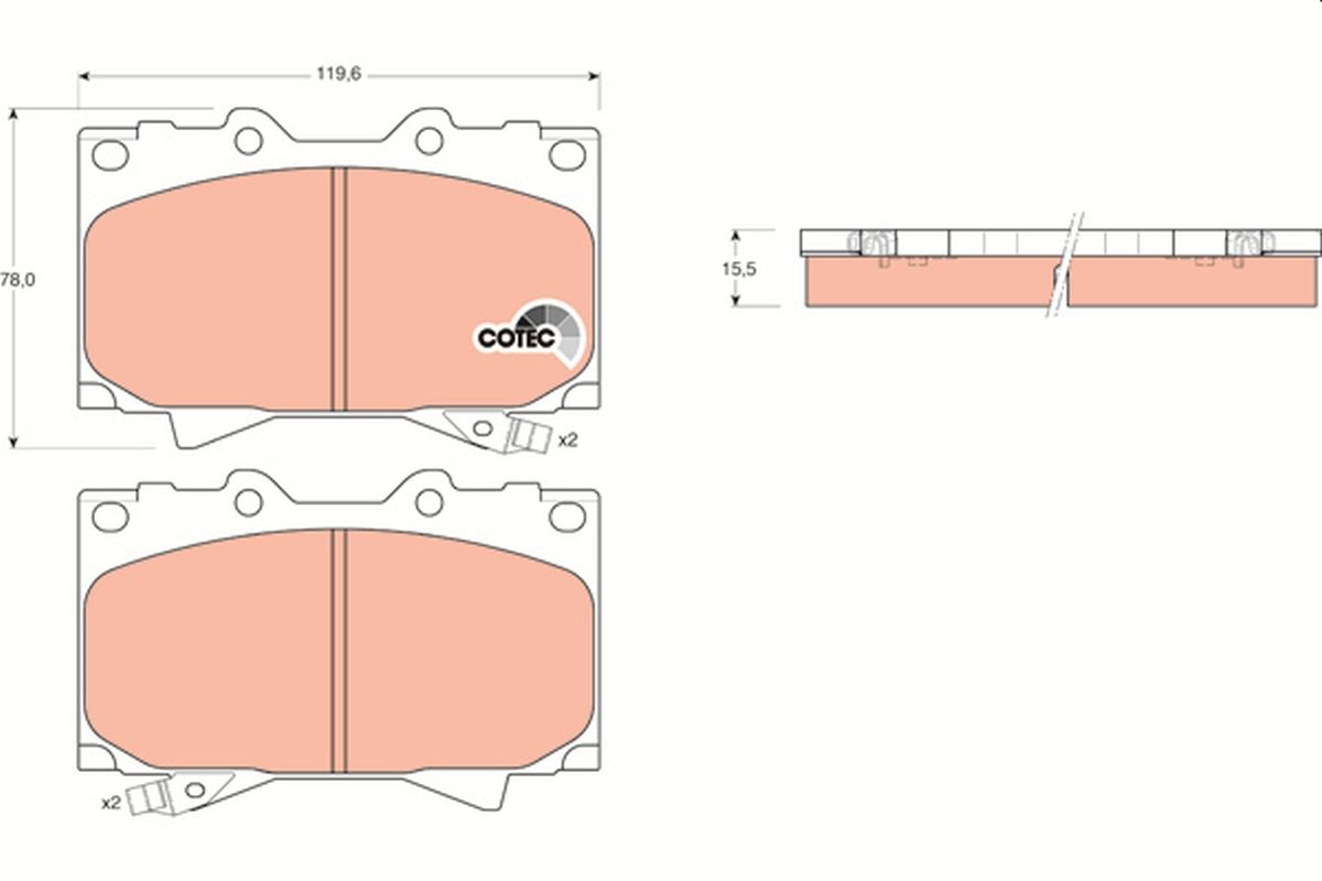 TRW GDB3197 Brake pad set, disc brake
