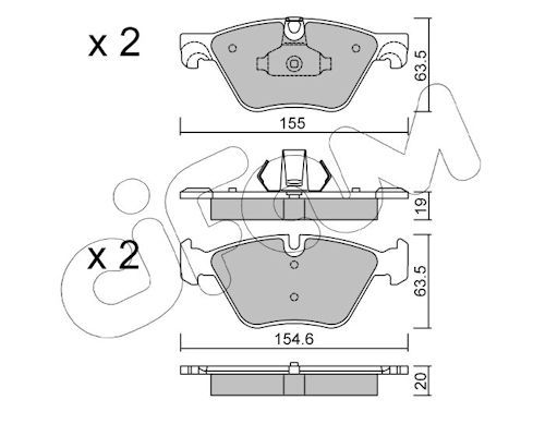 CIFAM 822-917-0 Brake pad set, disc brake