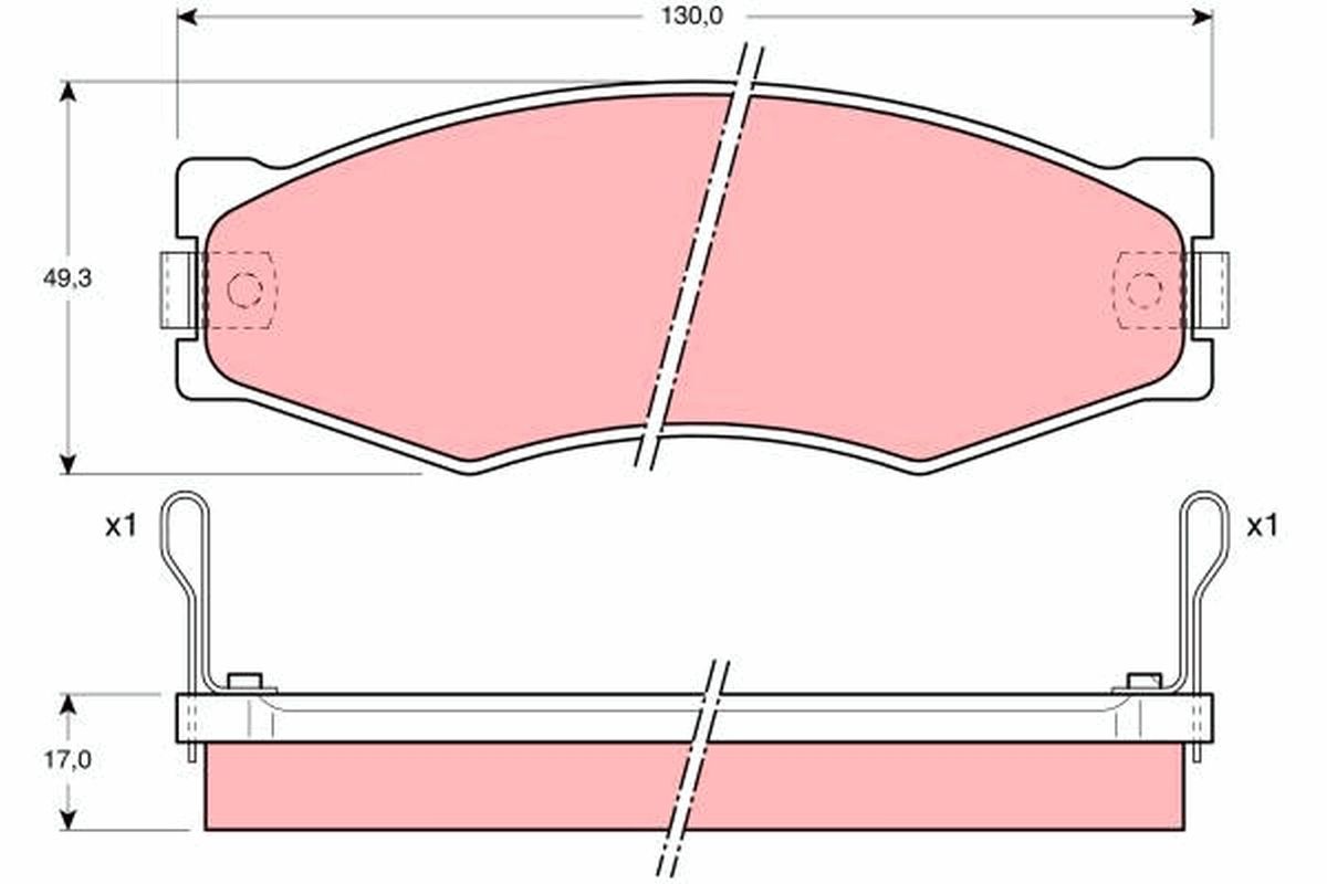 TRW GDB367 Brake pad set, disc brake