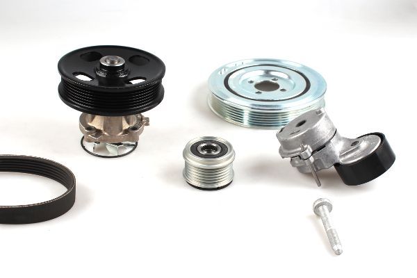 HEPU PK03233 Water pump + v-ribbed belt kit